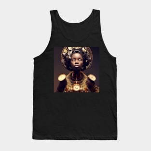 Afro Futuristic Zodiac-Libra Tank Top